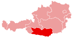 Avstrijska Koroška z glavnim mestom Celovec